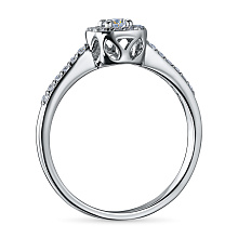 Кольцо из серебра c бриллиантами