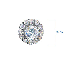 Пусеты из белого золота c бриллиантами