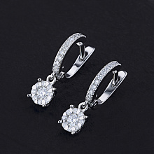 Серьги из белого золота с бриллиантами (изготовление)