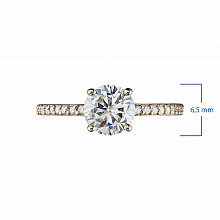 Кольцо из желтого золота с бриллиантами (изготовление)